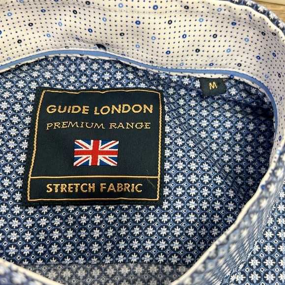 Guide London Premium Range Men’s Short Sleeve Button Down Shirt Size Medium - Picture 7 of 11